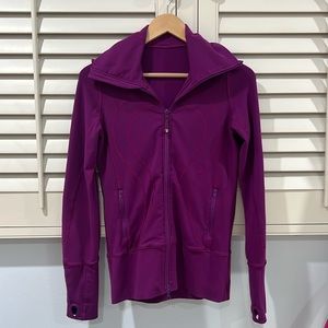 Lululemon purple hooded full zip up jacket size 4